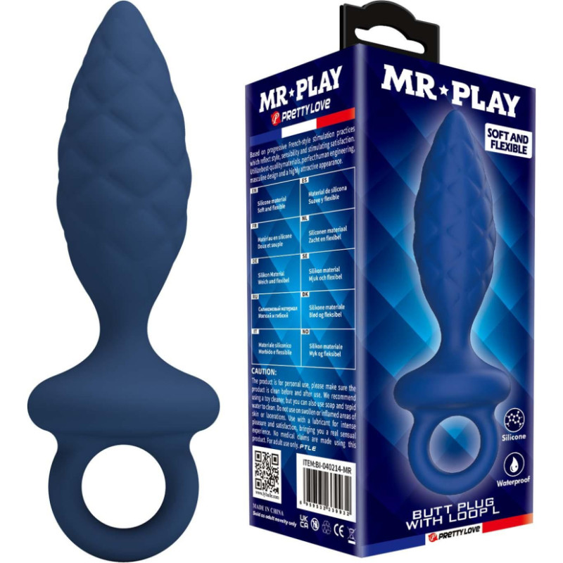 Mr. Play Butt Plug with Loop – Size L