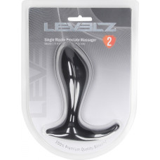 Levelz By Shots Single Ripple Silicone Prostate Massager - Black