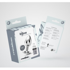 Crushious Бижу - Анальная пробка с драгоценными камнями - Средняя - Прозрачная