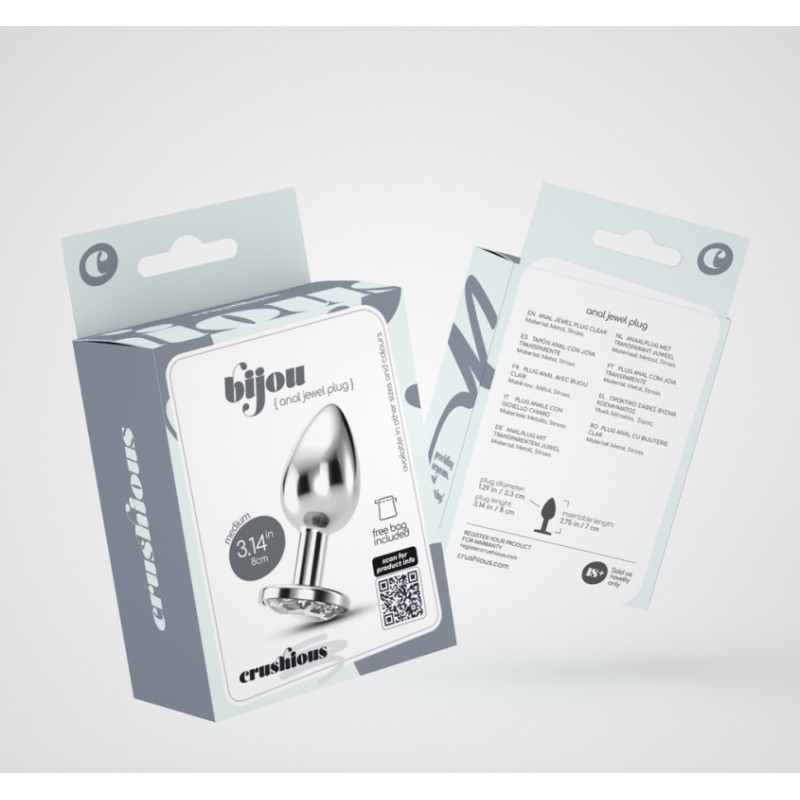 Crushious Bijou - Anālais Dārgakmeņu Aizbāznis - Vidēja izmēra - Caurspīdīgs