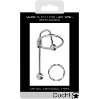 Ouch! By Shots Nerūsējošā tērauda dzimumlocekļa aizbāznis ar lodīti - 0,4 / 10 mm