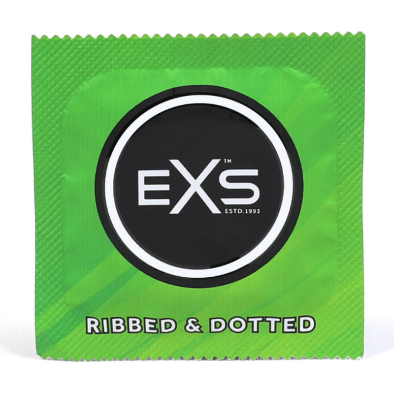 EXS Rievoti un punktēti prezervatīvi - 3 gabali