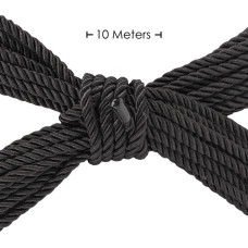 Ouch! By Shots Polyester Bondage Rope - 32.8 ft / 10 m - Black