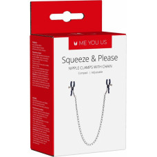 Me You Us Stymulator- Squeeze N Please Nipple Chain Silver