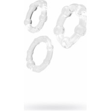 Toyfa A-TOYS, Cockrings set, 3 pcs.TPE,Transparent, O 3,5 / 3/2 cm