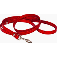 Whips Collections Wiązania-WHIPS lakier, smycz do obroży, czerwona