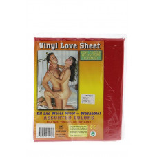 NMC VINYL BED SHEET RED 158x227CM