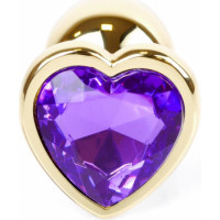 B - Series Heavyfun Plug-Jewellery Gold  Heart PLUG- Purple
