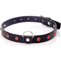 Fetish B - Series Collar - 2 cm. red crystal