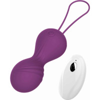 B - Series Magic Kulki-Vibrating Silicone Kegel Balls USB 10 Function / Remote control -Purple