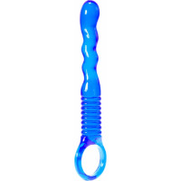 Me You Us Plug/kulki- Me You Us Ridged Anal Teaser Blue