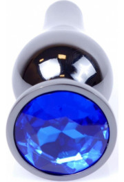B - Series Heavyfun Plug-Jewellery Dark Silver BUTT PLUG- Dark Blue