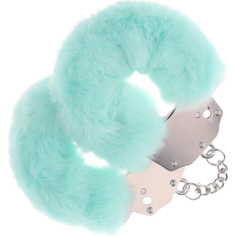 Ouch! Heavy-duty Fluffy Handcuffs - Powder Green