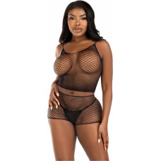 Leg Avenue Twist Net Tank Top and Boyshorts