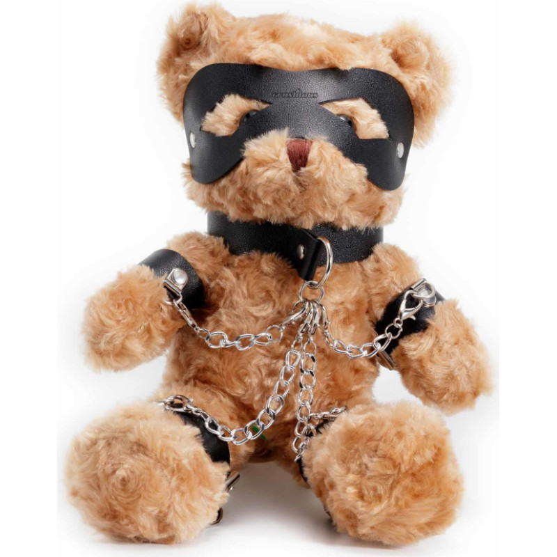 Crushious Crushito - Osito de peluche de bondage - 31 cm - nēģeris