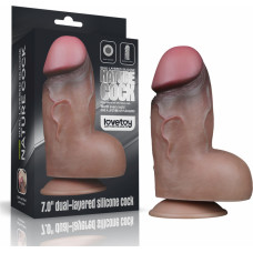 Lovetoy 7.0'' Dual Layered Platinum Silicone Cock