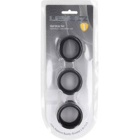 Levelz By Shots Liquid Silicone Ball Strap Set of 3 - S/M/L - Black