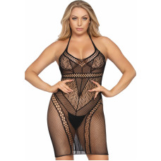 Leg Avenue Multi Net Halter Mini Dress