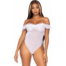 Leg Avenue Off The Shoulder Teddy with Snap Crotch