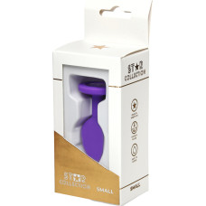 Star Collection - Purple Silicone Anal Plug S - Purple Stone