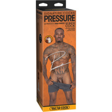 Doc Johnson Spiediens - Reālistisks ULTRASKYN Dildo - 10 / 25 cm - Šokolāde