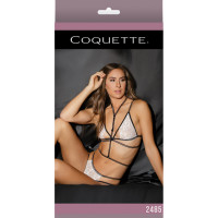 Coquette Mežģīņu krūšturis, biksītes un plecu siksniņa bez starpenes - viens izmērs