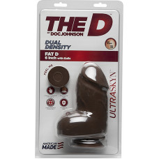 Doc Johnson Fat D - realistiškas ULTRASKYN dildo su kamuoliukais - 6 / 15 cm