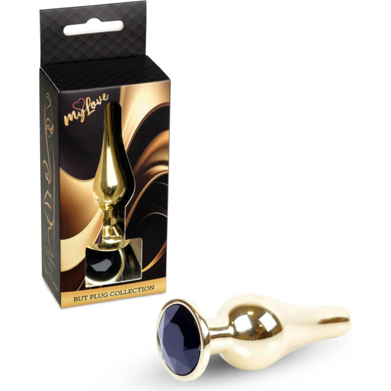 Mylove Toys - Jewellery Gold BUTT PLUG- Black