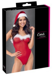 Cottelli Lingerie Ziemassvētku bodijs un cepure L/XL