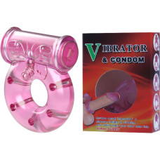 Baile Vibrating Cock Ring & Condom Set – Pink