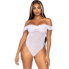 Leg Avenue Off The Shoulder Teddy with Snap Crotch