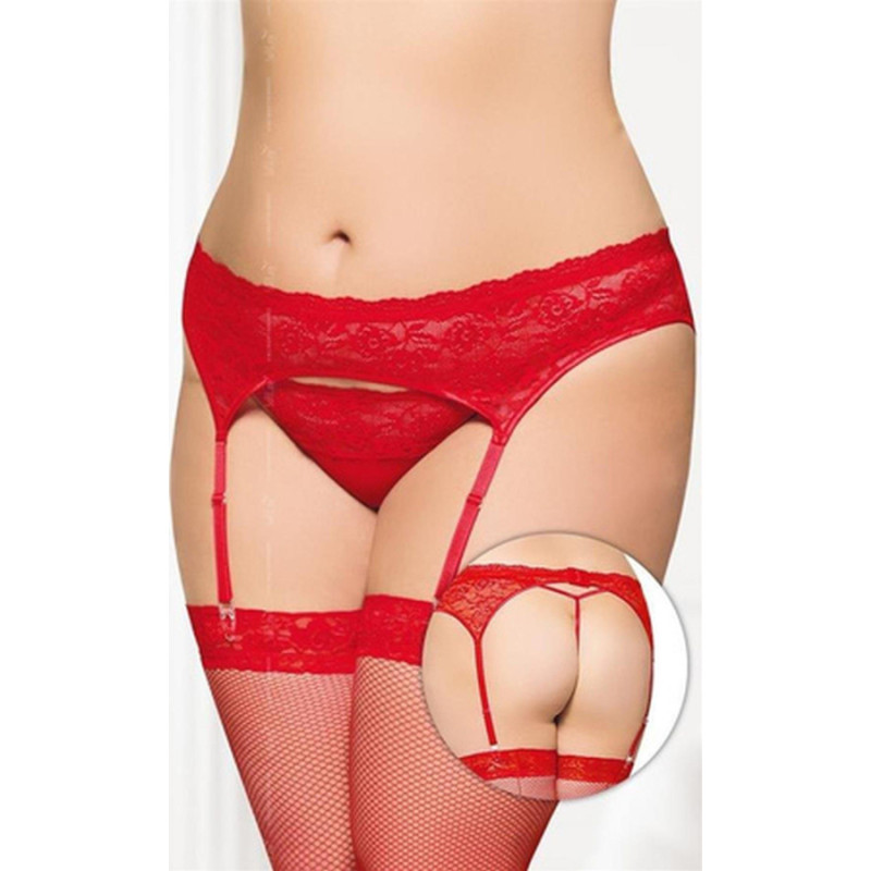 Softline Collection Garterbelt 3305 - Plus Size - red 3XL