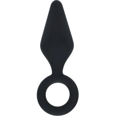 Levelz Silicone Anal Plug with Loop - S - Black