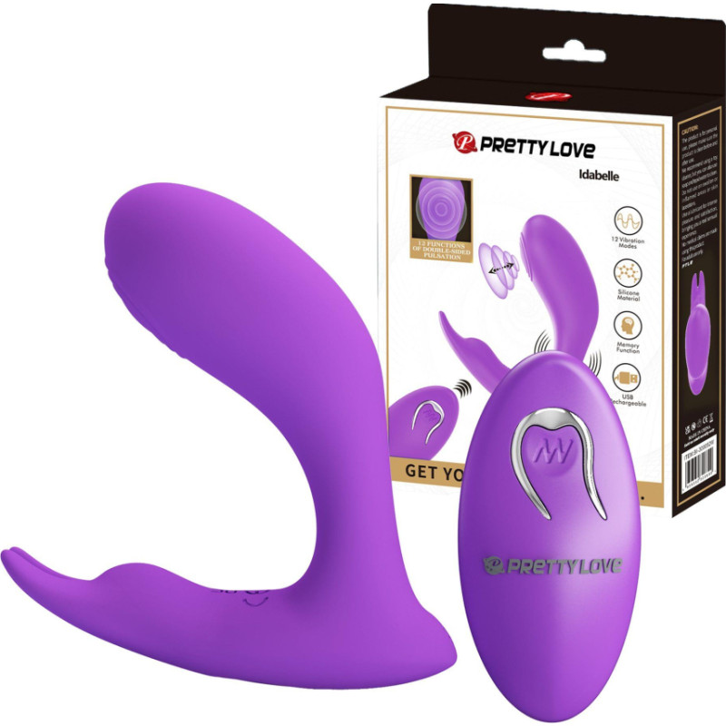 Pretty Love - Idabelle Purple, 12 vibration functions 12 pulse wave settings Wireless remote control