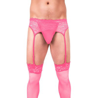 Prowler Pink Lace Garter Set Xxlarge