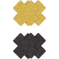 Ns Novelties Pasties Glitter Cross 2 Pair