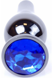 B - Series Heavyfun Plug-Jewellery Dark Silver BUTT PLUG- Dark Blue