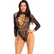 Leg Avenue High Neck Lace and Net Bodysuit