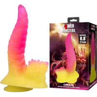 Power Monsters Flamebeast – 22.5 cm Rippled Monster Silicone Dildo