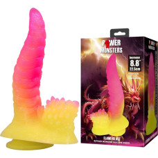 Power Monsters Flamebeast – 22.5 cm Rippled Monster Silicone Dildo