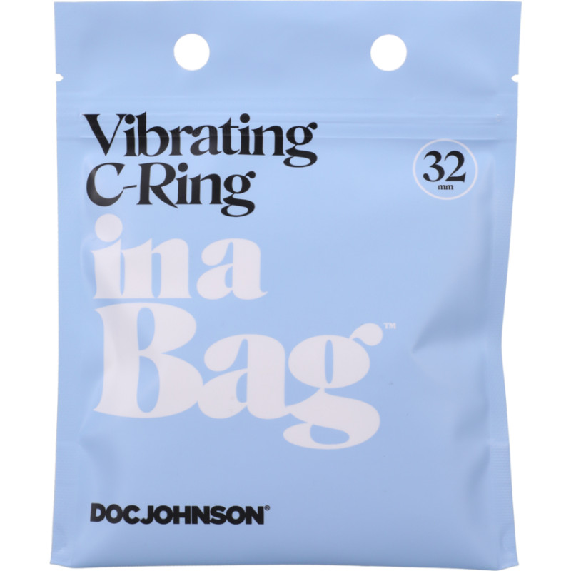 Doc Johnson Vibrējošs C veida gredzens - melns