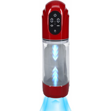 Pumped By Shots TechnoThrust - automātisks ūdensnecaurlaidīgs masturbatora pumpis - metāliski sarkans