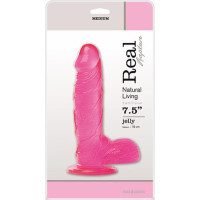 Real Rapture Dildo-JELLY DILDO REAL RAPTURE PINK 7.5