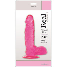 Real Rapture Dildo-JELLY DILDO REAL RAPTURE PINK 7.5