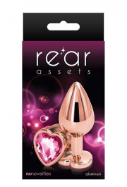 Ns Novelties REAR ASSETS ROSE GOLD HEART M PINK