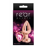 Ns Novelties REAR ASSETS ROSE GOLD HEART M PINK