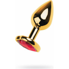 Metal By Toyfa Gold anal plug with gem