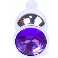 B - Series Heavyfun Plug-Jewellery Silver BUTT PLUG- Purple