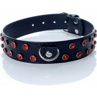 Fetish B - Series - Collar 3 cm. red crystal
