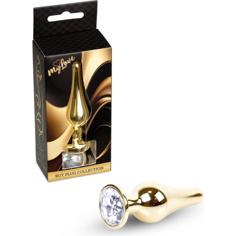 Mylove Toys - Jewellery Gold BUTT PLUG- Clear
